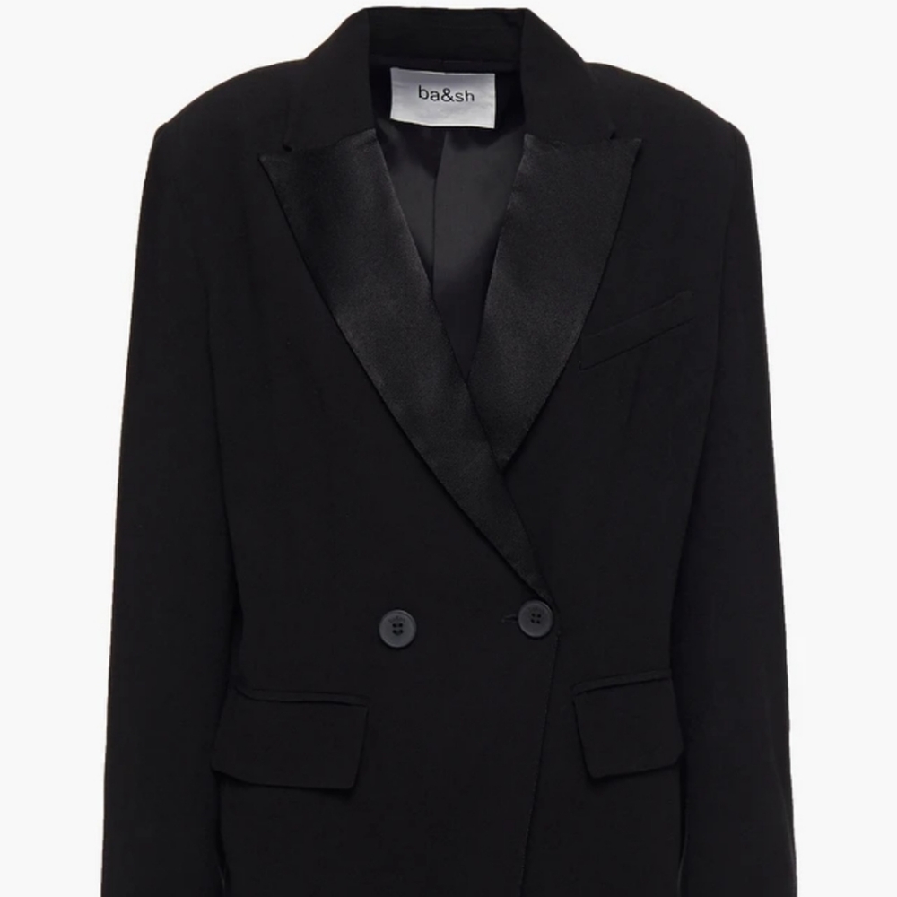 BA&SH double-breasted black blazer